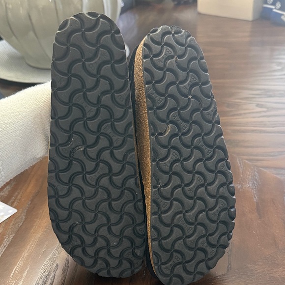 Black Buckley Birkenstock Suede Slip-On Loafers with Buckle - Picture 3 of 4